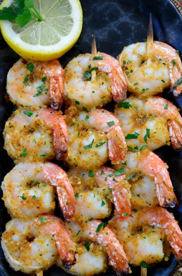 shrimp brochette vertical