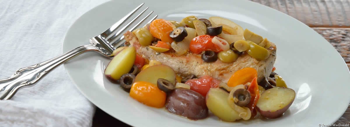 pollo con le olive, chicken with olives