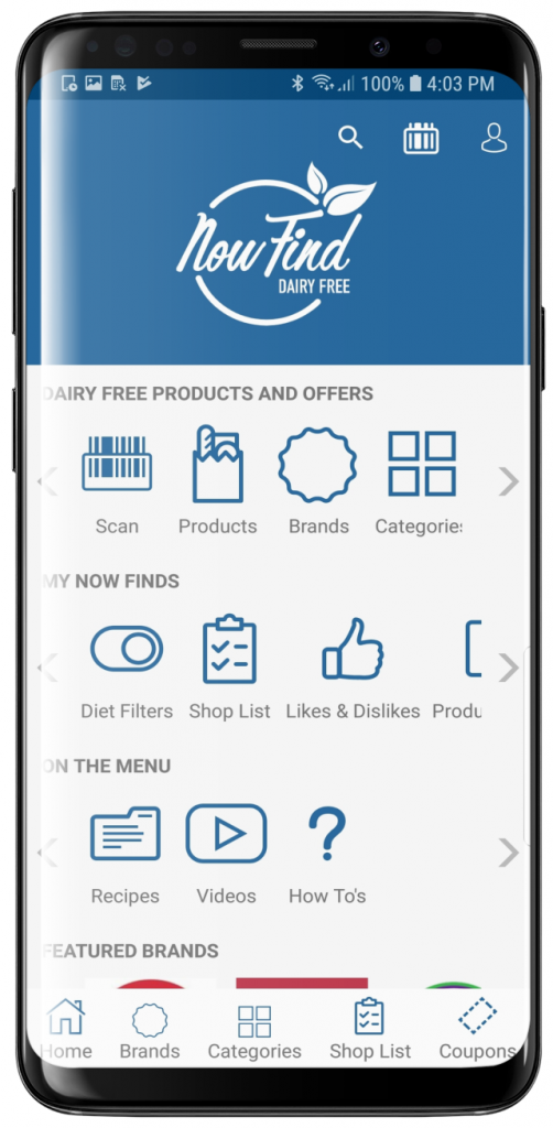 Now Scan Dairy Free Now Find Dairy Free